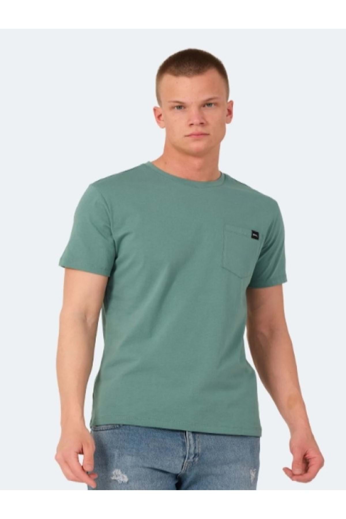 تی‌شرت آستین کوتاه مردانه Vesela مدل Basic - Slazenger - سبز - ST00190-Green-S اسلازنگر تی شرت Slazenger
