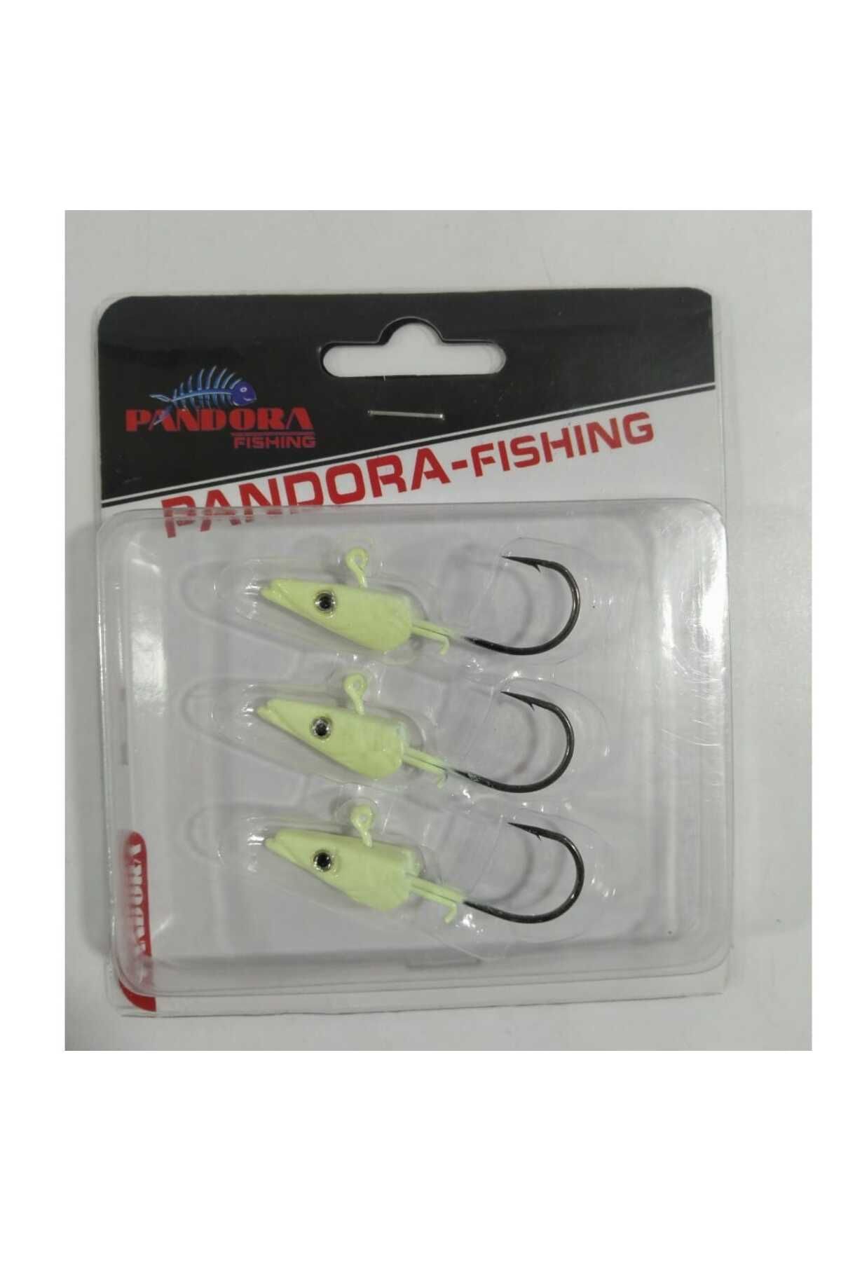 Pandora Sandeel 14 GR 3 Adet Jig Head - GLOW HEAD