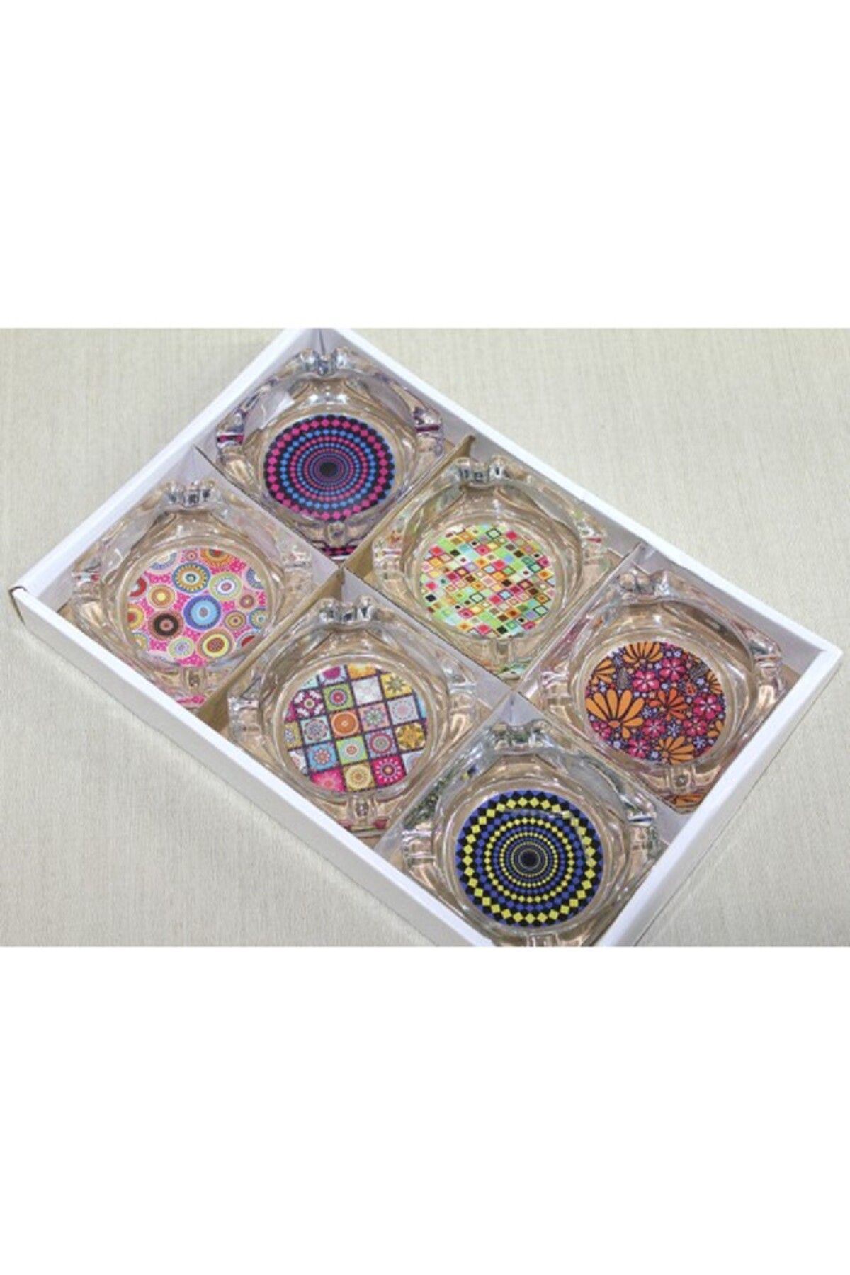 Mu Art Ahşap Cam Küllük Model 9