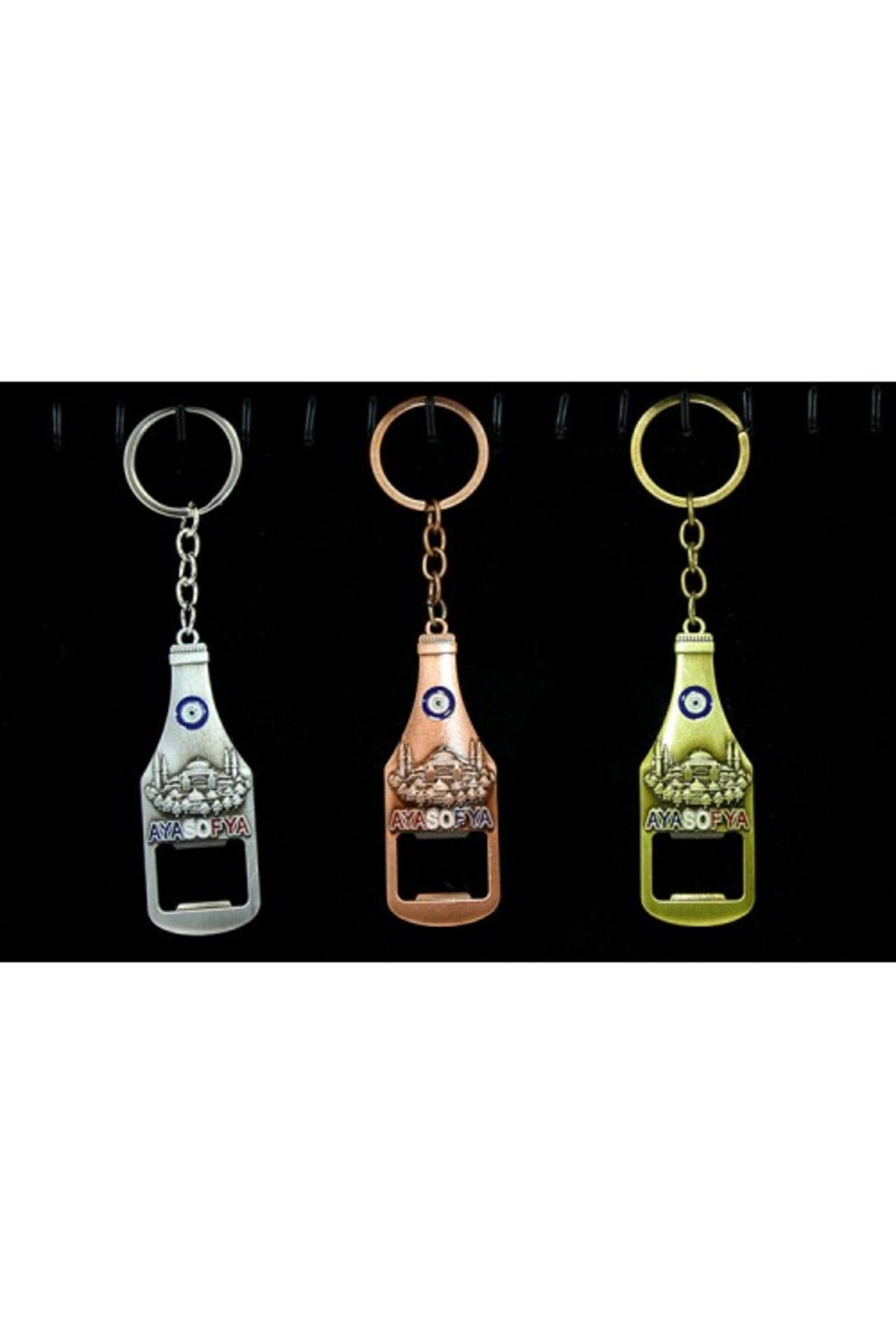 Mu Art Ahşap Metal Ayasofya Anahtarlık Ve Açacak Model 1