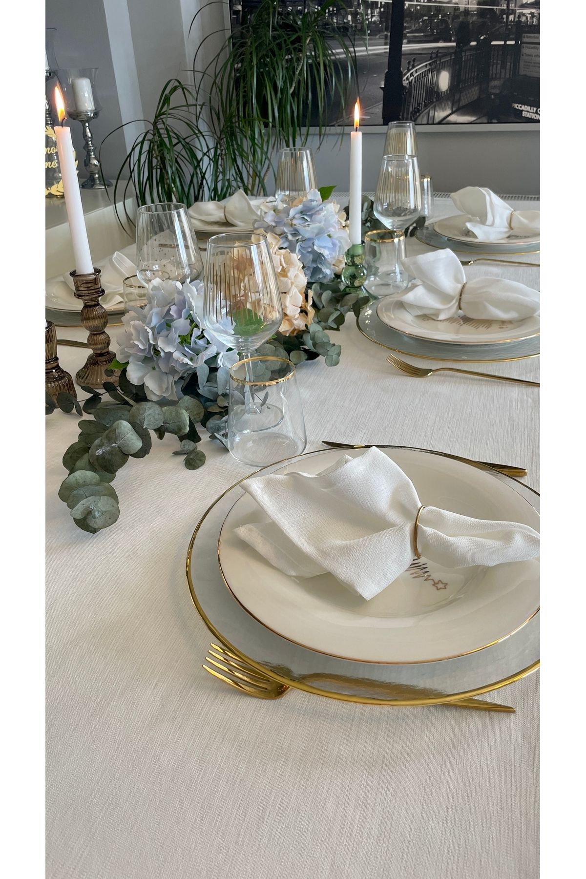 Decamor home Set De 6 Șervețele Din Țesătură Albă Cu Textura De In - 35 x 35