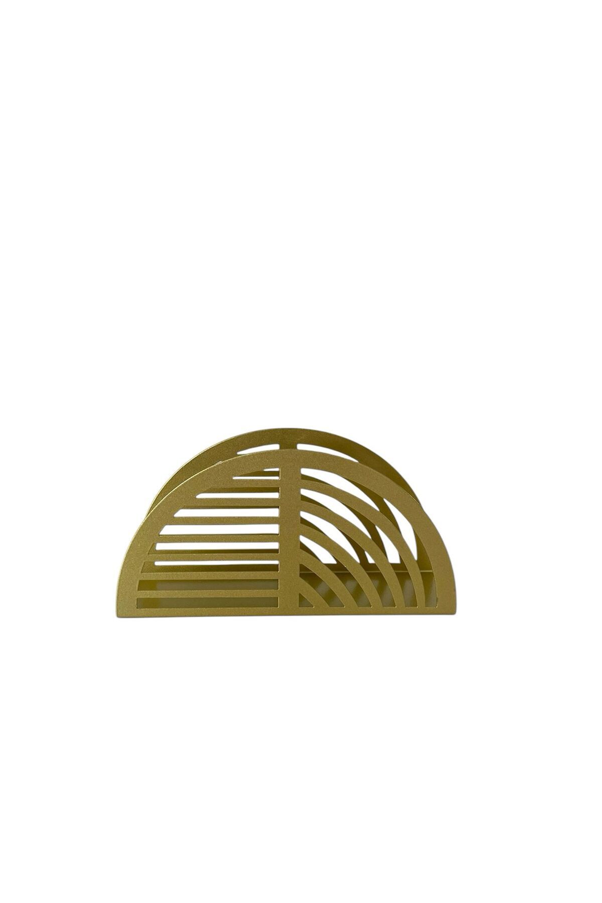 Decoramo Home-Metal Napkin Holder Gold Oval Gold Desktop Napkin Holder 6