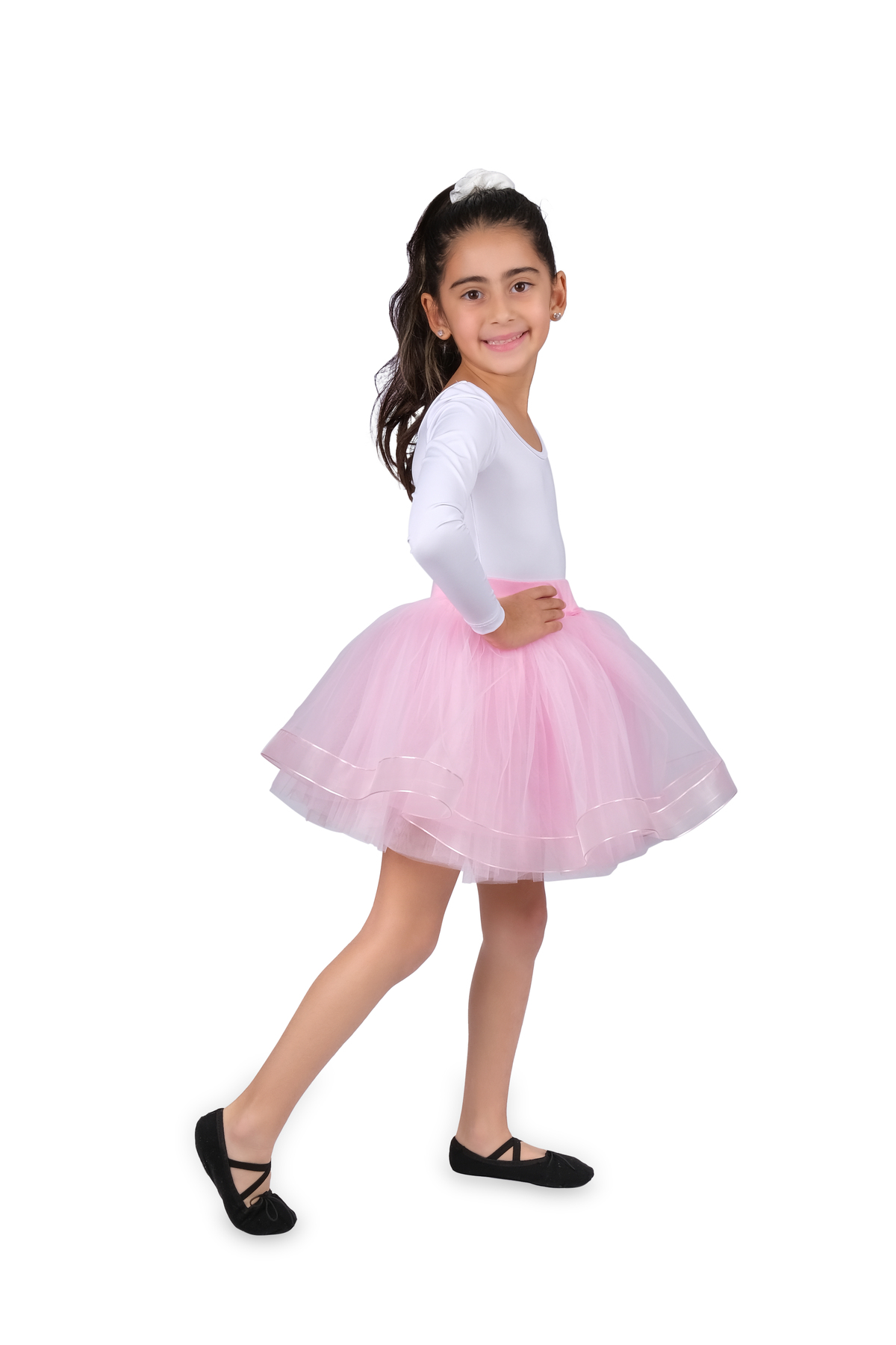 LULLY KİDS  Kız Çocuk Pembe Tütü Tül Etek Kostüm 29 Ekim 23 Nisan Etek - Görsel 4