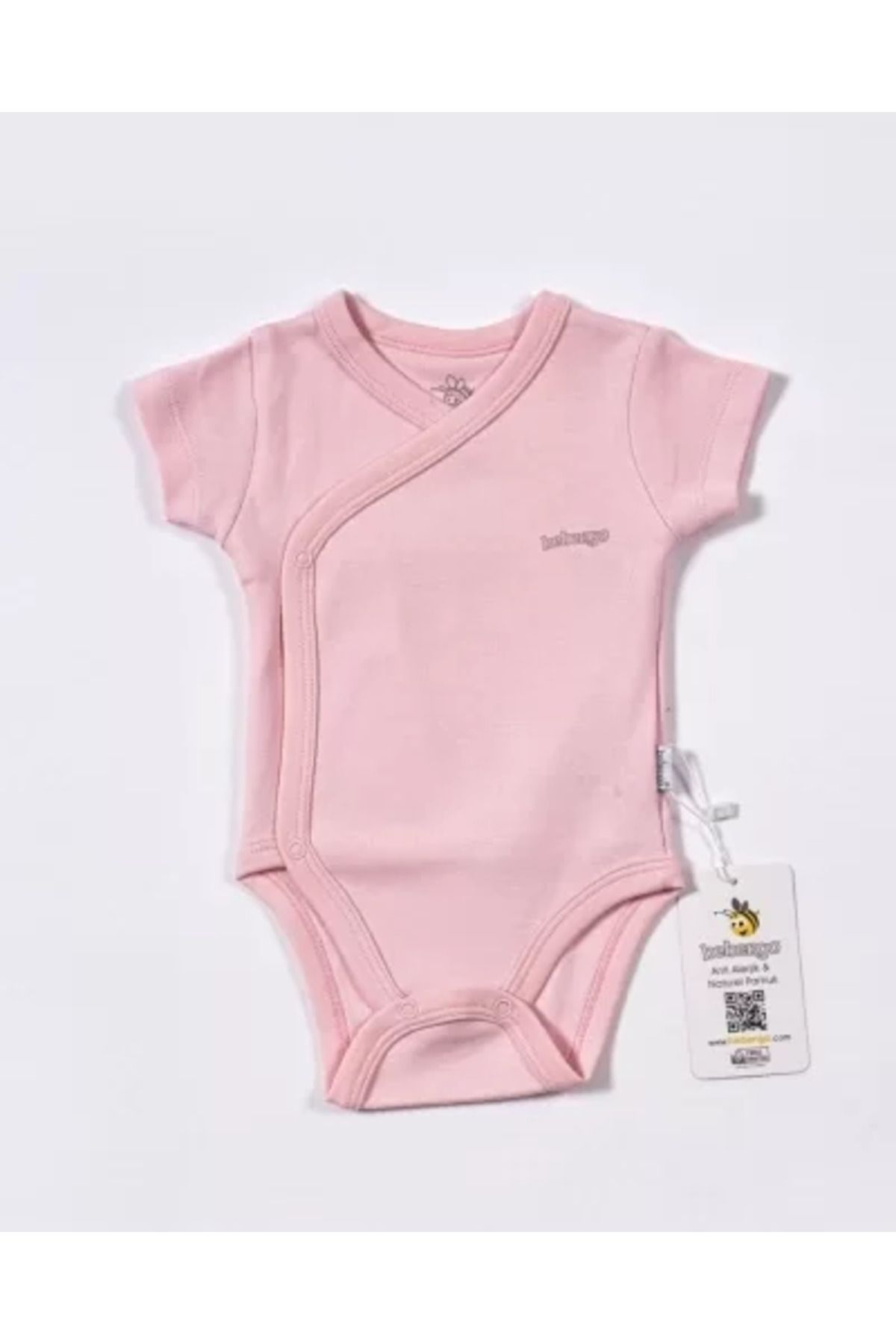 RUBY BOUTİQUE Basic Kravuze Kısa Kol Body Pembe