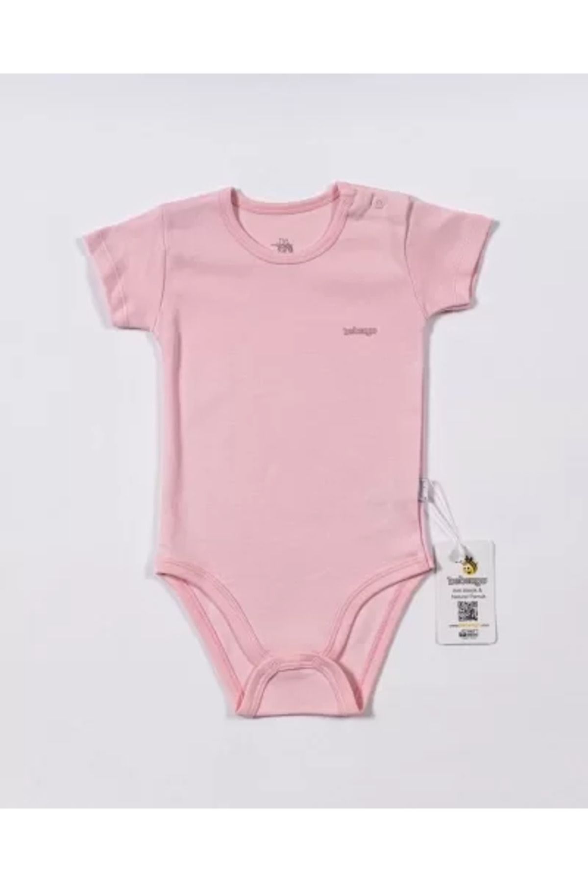 RUBY BOUTİQUE Basic Kısa Kol Body Pembe