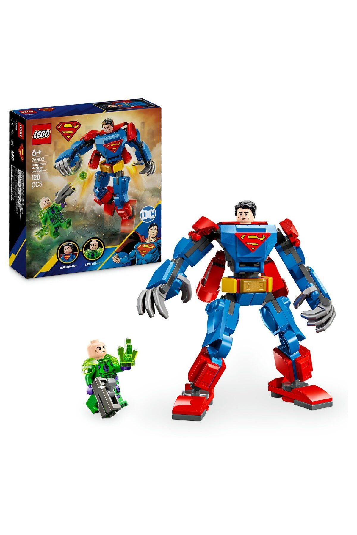 LEGO Set Lego Dc Super Heroes - Robotul Lui Superman Vs Lex Luthor (76302) - One Size