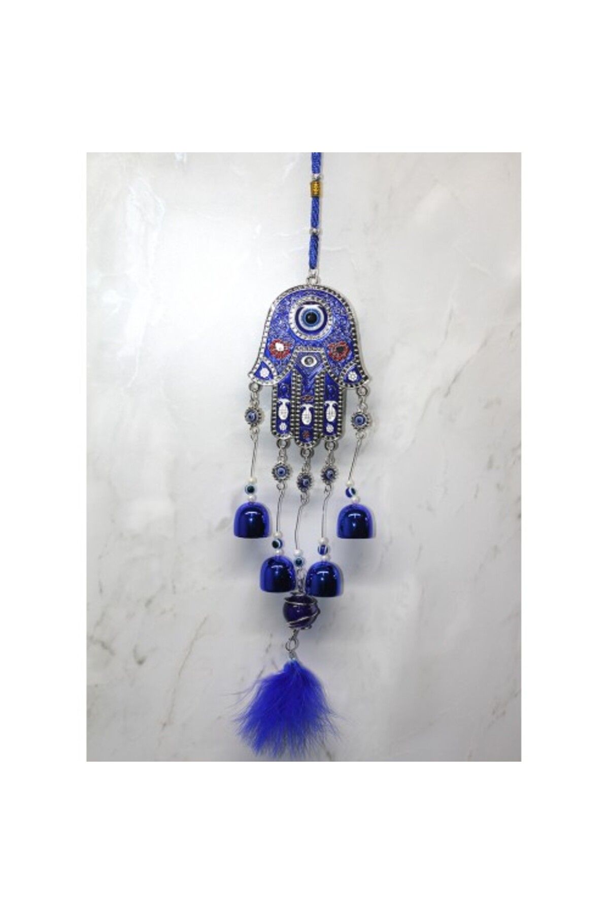 Mu Art Ahşap Metal Nazar Boncuğu Çan Model 18