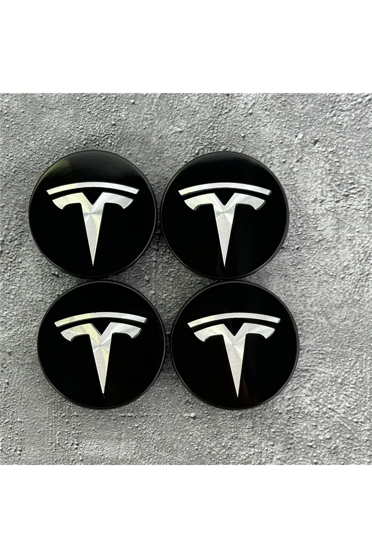 Choice-Black Silver 4pcs/set 56mm gr Sport Emblem Wheel Center Hub Cap Car Rims Cover Hubcaps For Tesla Mo 1