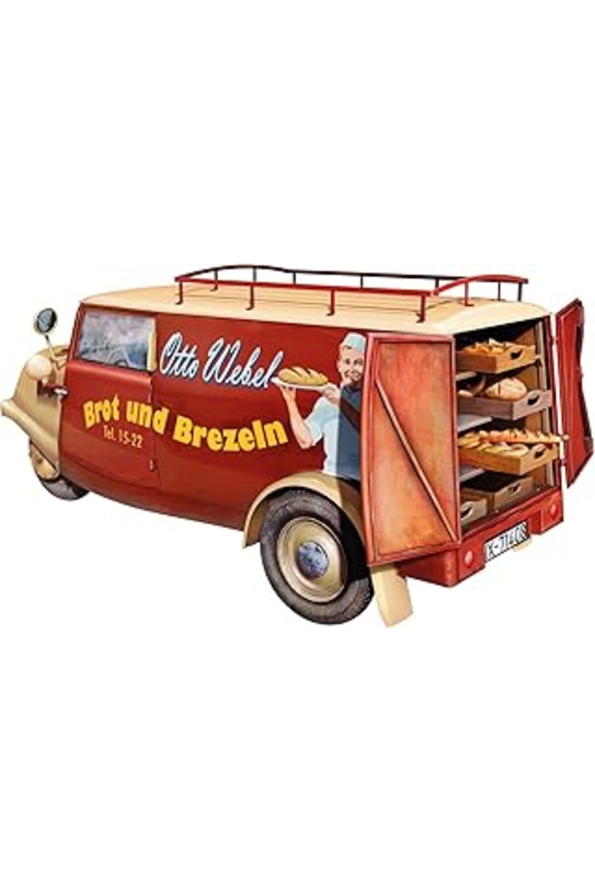 Mu Art Ahşap Miniart 38066 1:35 1:35 Tempo A400 Lieferwagen. Fırıncı Kamyoneti