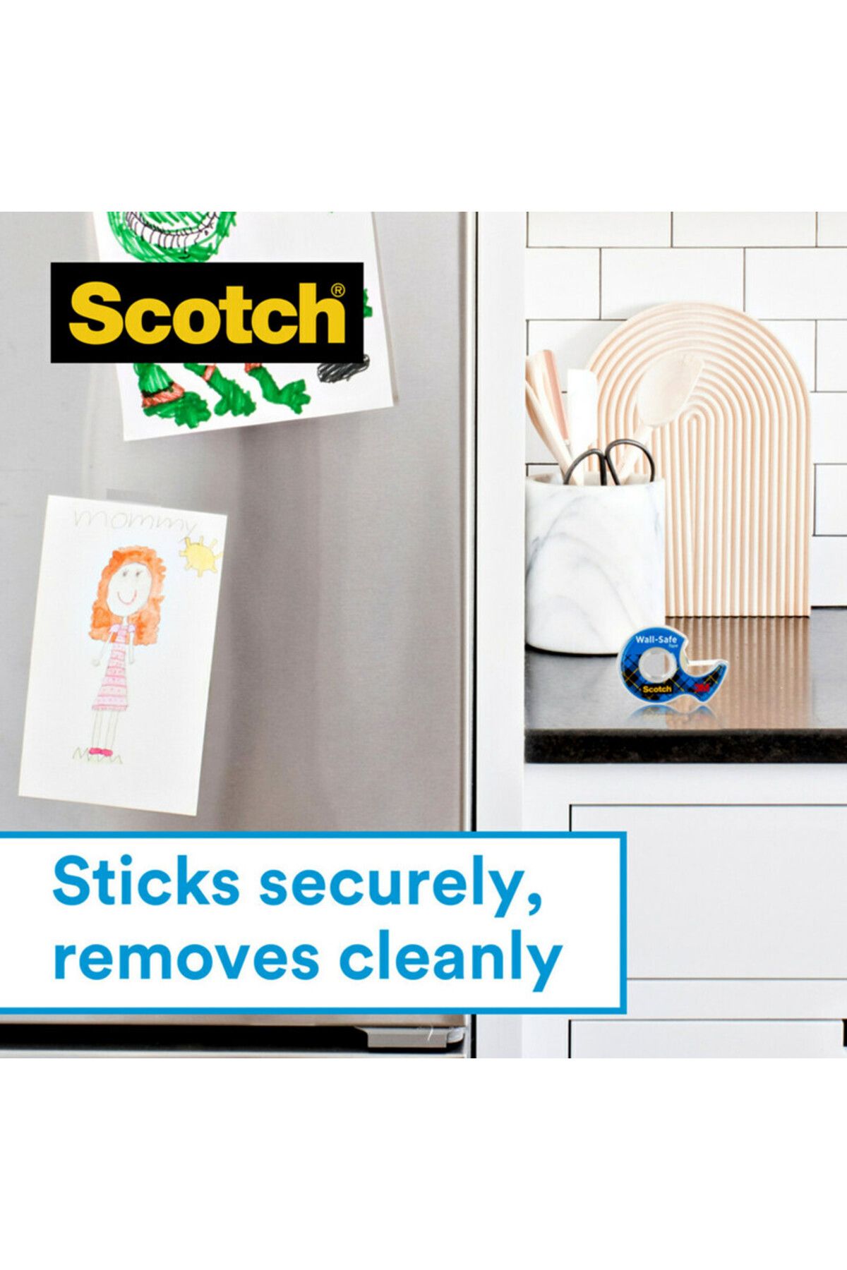 Scotch-® Wall-Safe Tape, 183, 3/4 in x 650 in (19 mm x 16.5 m) 4