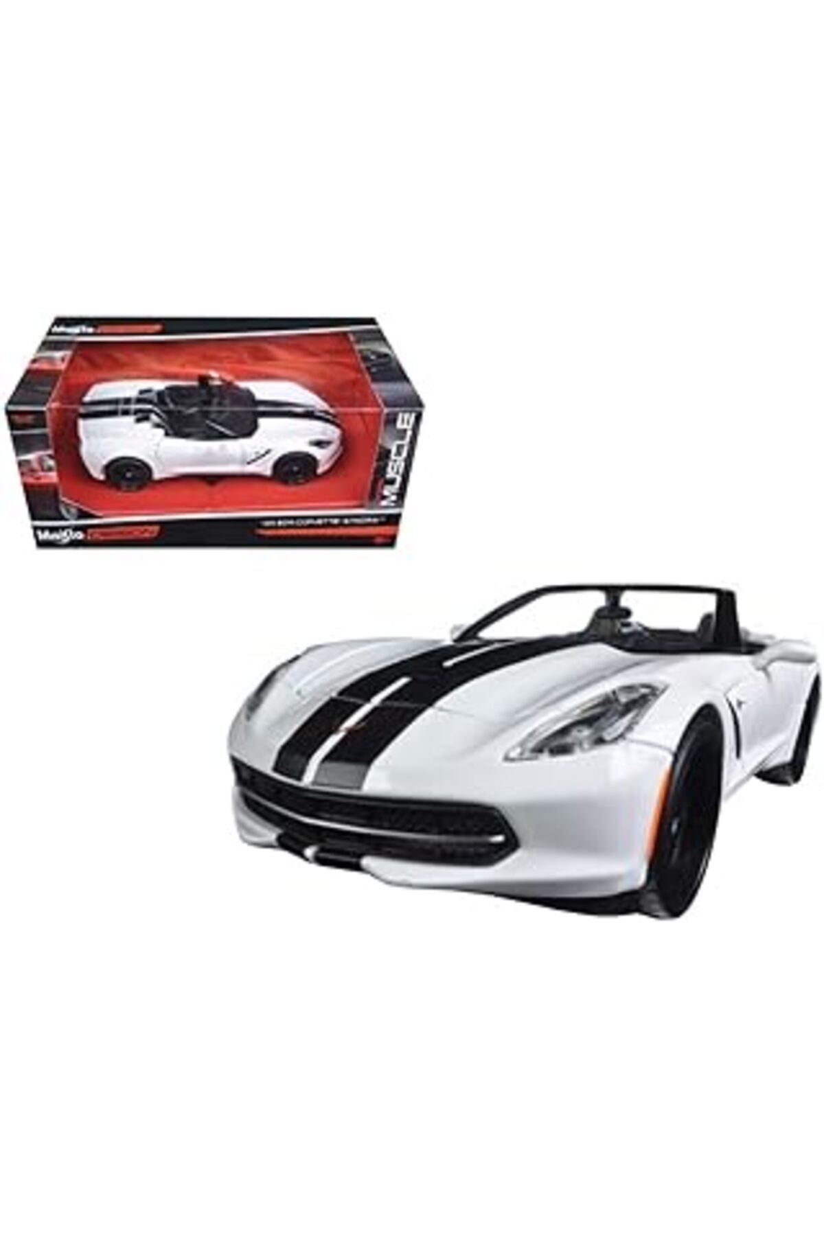 Mu Art Ahşap Maisto 1:24 2014 Corvette Stingray Model Araba