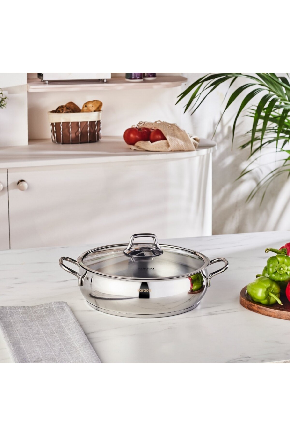 Karaca Emirgan Induktions Stahltopf, Stahltopf, Kochtopf, Topf, 26 Cm