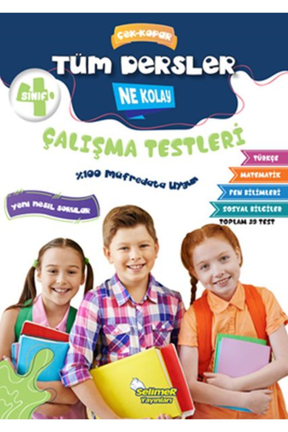 Selimer Yayınları 4. Sınıf Tüm Dersler Çek-Kopar Ne Kolay Çalışma Testleri