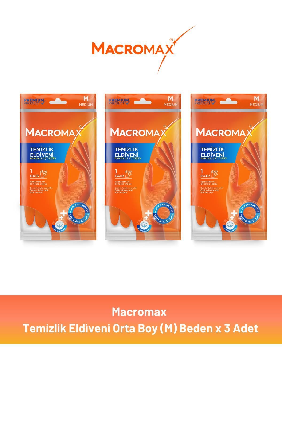 MACROMAX Standart Eldiven Orta Boy x 3 Adet