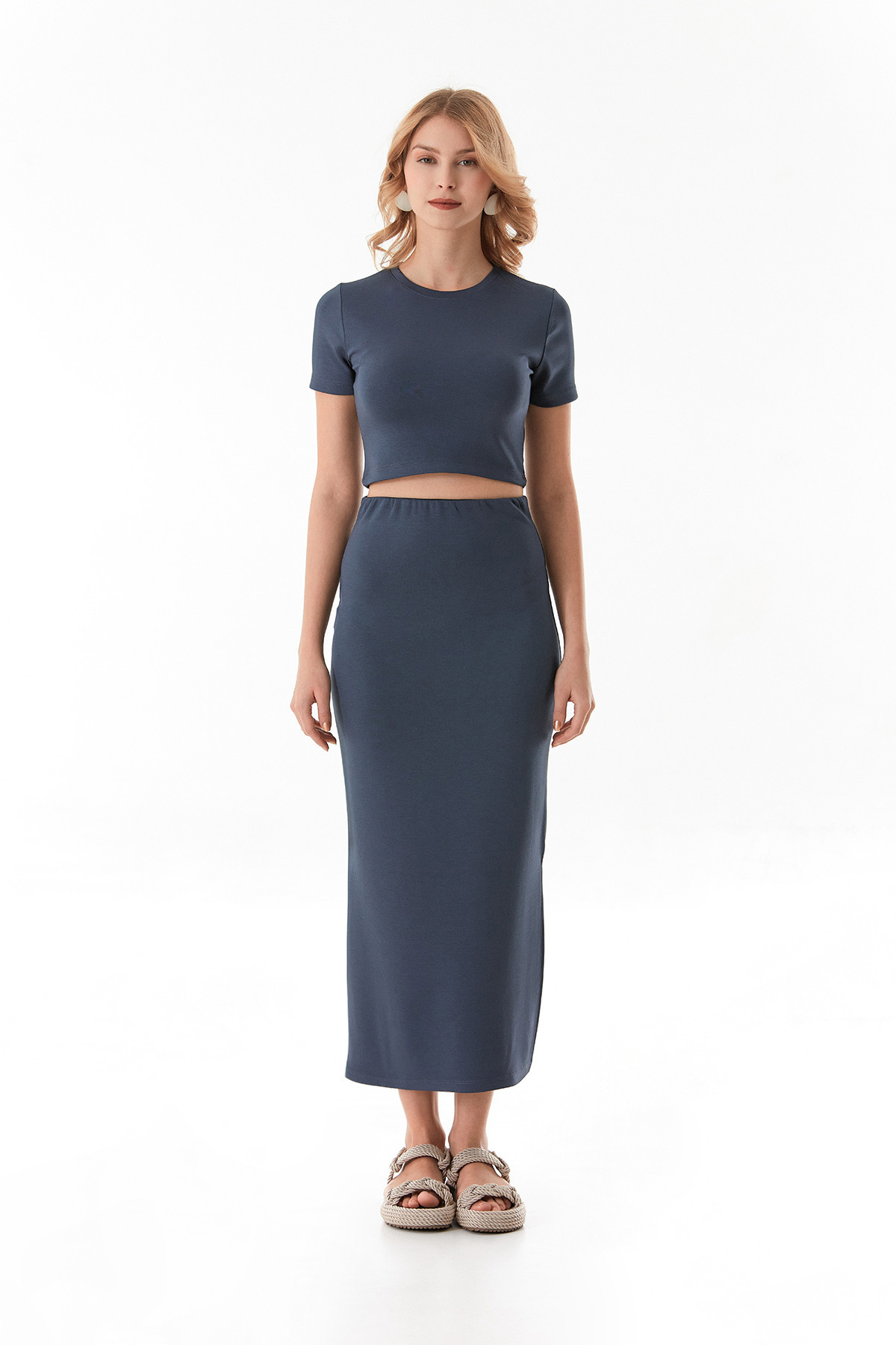 Fulla Moda-Set de fuste crop din 2 piese Basic Modal 8