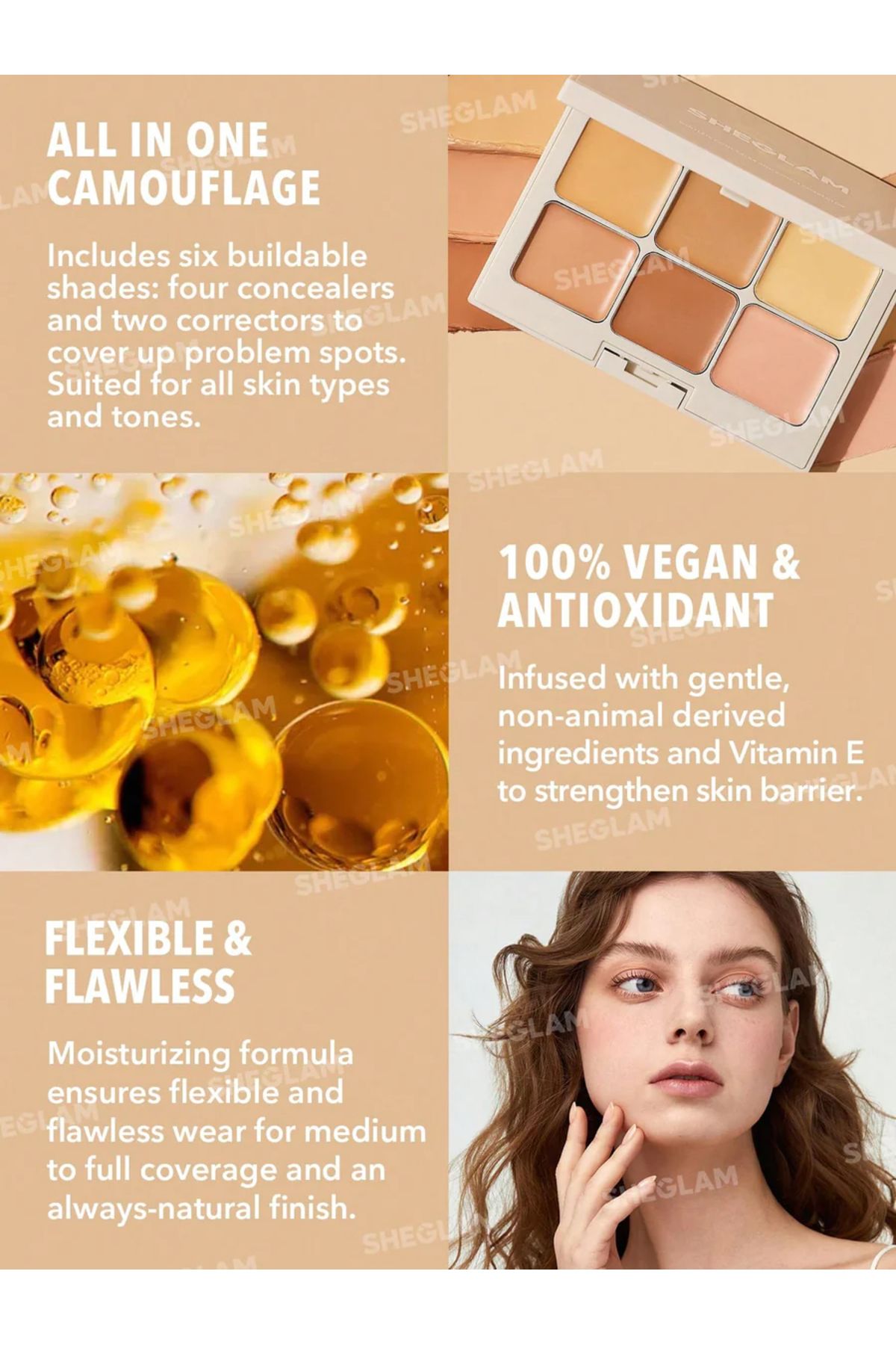 SHEGLAM-Multi-Fix Concealer And Color Corrector, Dulce De Leche 4