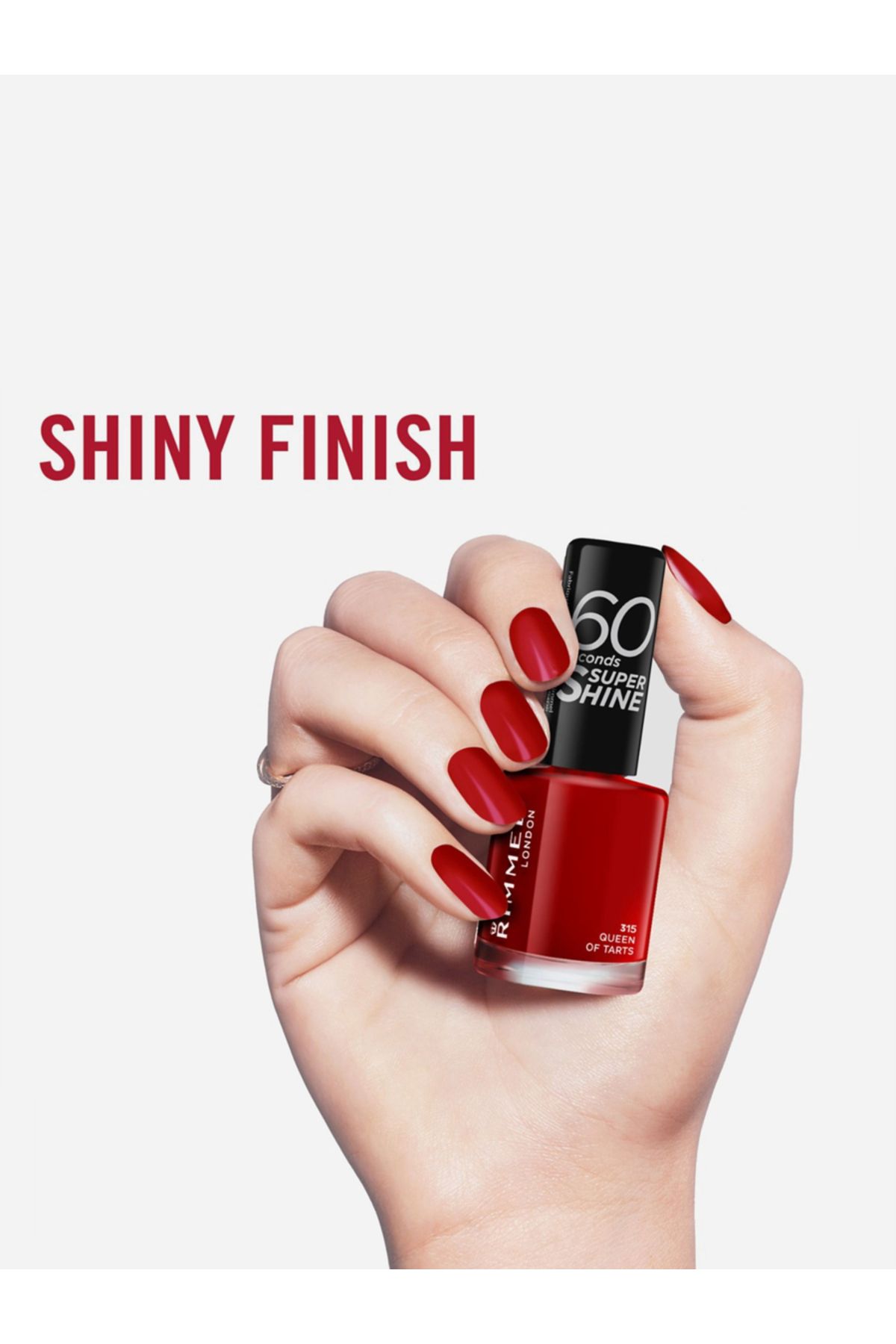 Rimmel-60 Seconds Super Shine Nail Polish, 315 Queen of Tarts, 8 ml - 0.25 fl oz 5