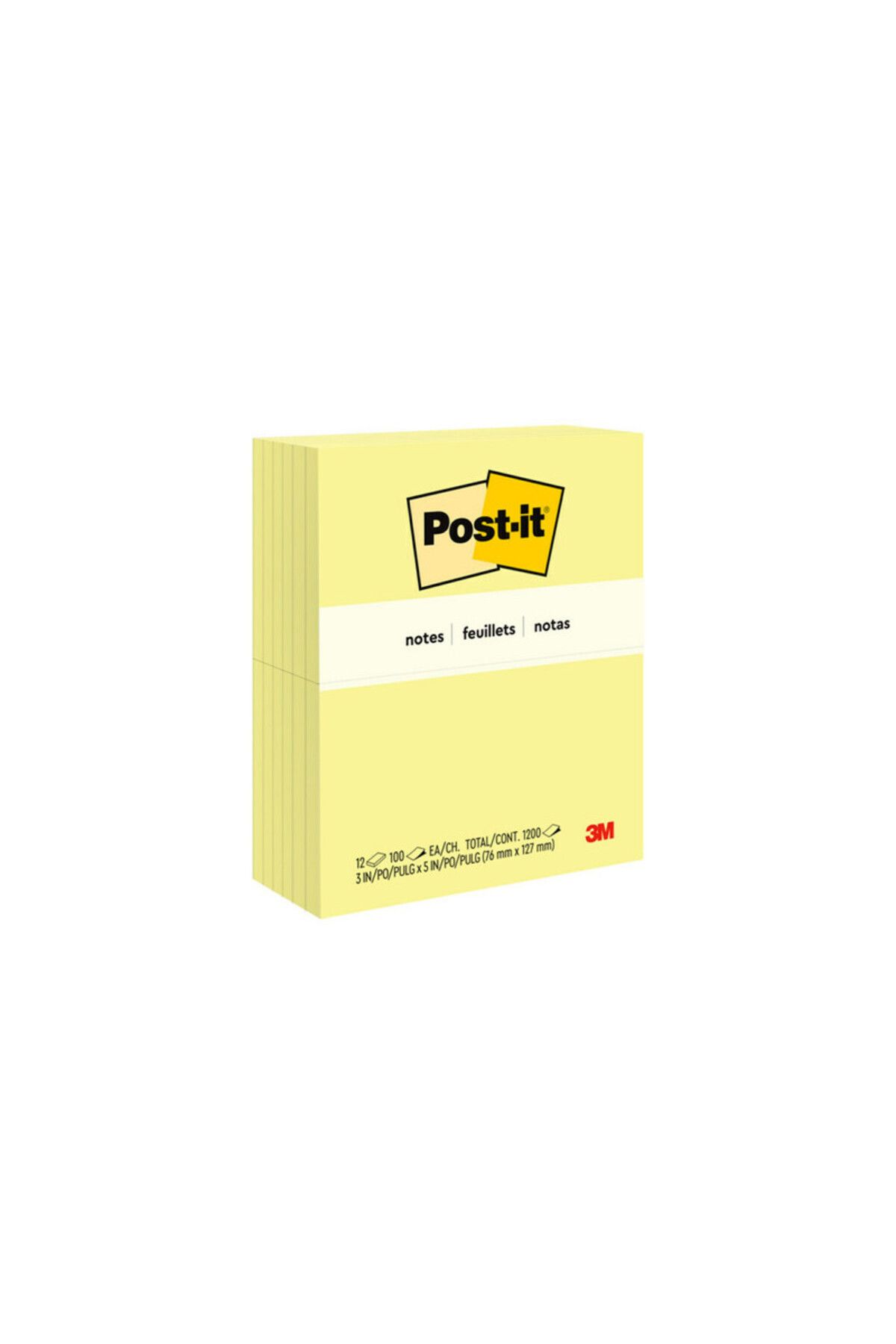 Post-it-Post-it® Notes 655, Canary Yellow, 3 in x 5 in (76 mm x 127 mm), 100%
PEFC, SGSCH-PEFC-COC-110078 1