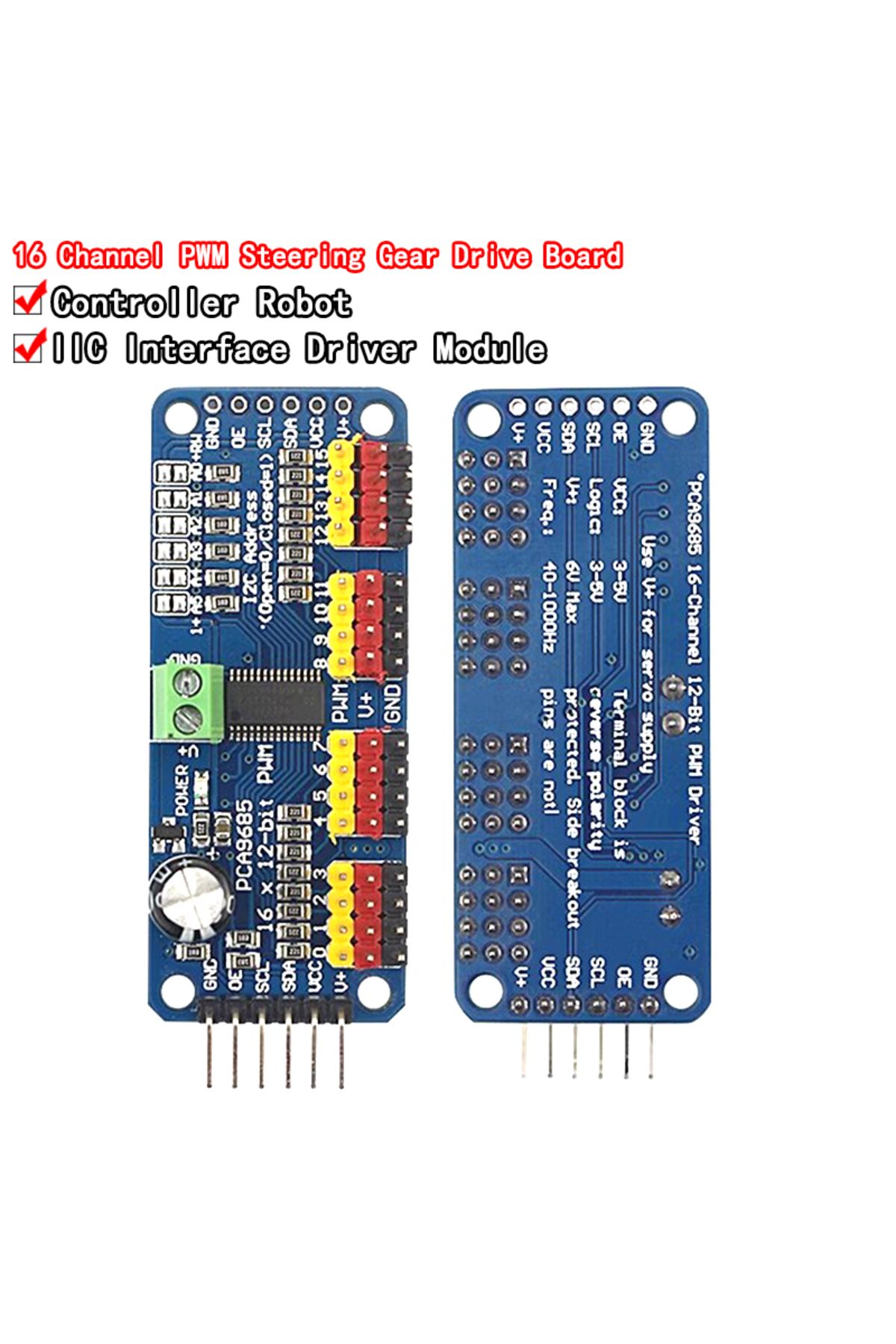 Si Tai&SH-16-channel 12-bit Pwm Servo Driver - I2c Interface - Pca9685 For Arduino Raspberry Pi Diy Servo S... 1