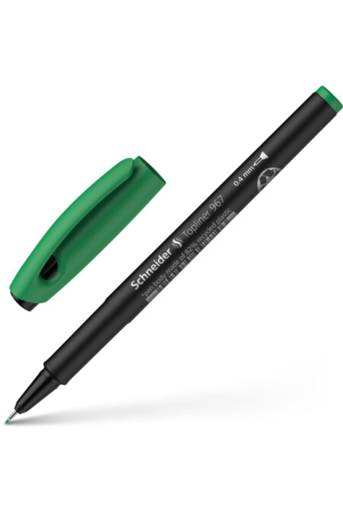 Topliner 967 Fiber Uçlu Keçeli Kalem Yeşil 0.4mm