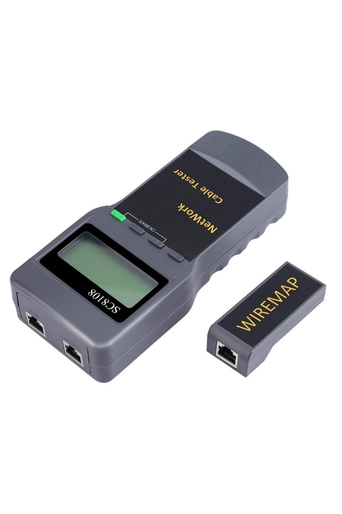 Ninth World-جهاز اختبار الشبكة المحمول SC8108 LCD، جهاز قياس كابلات الشبكة RJ45 Cat5e Cat6 UTP Unshield LAN وجهاز اختبار... 5