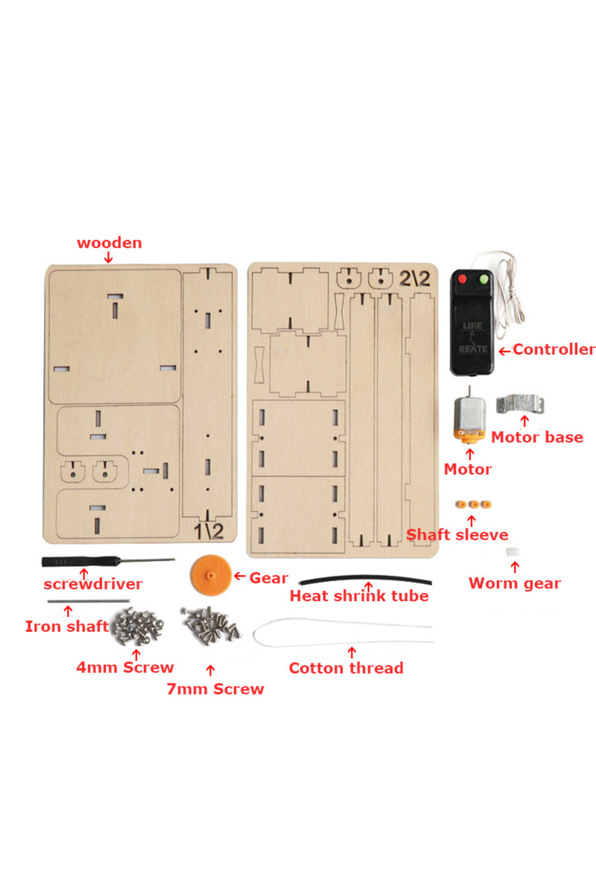 مجموعه مدل چوبی بالابر برقی کنترل‌ازراه-دور برای ساخت‌وساز شخصی، پروژه‌های علمی‌مدرسه، آزمایش و غیره…