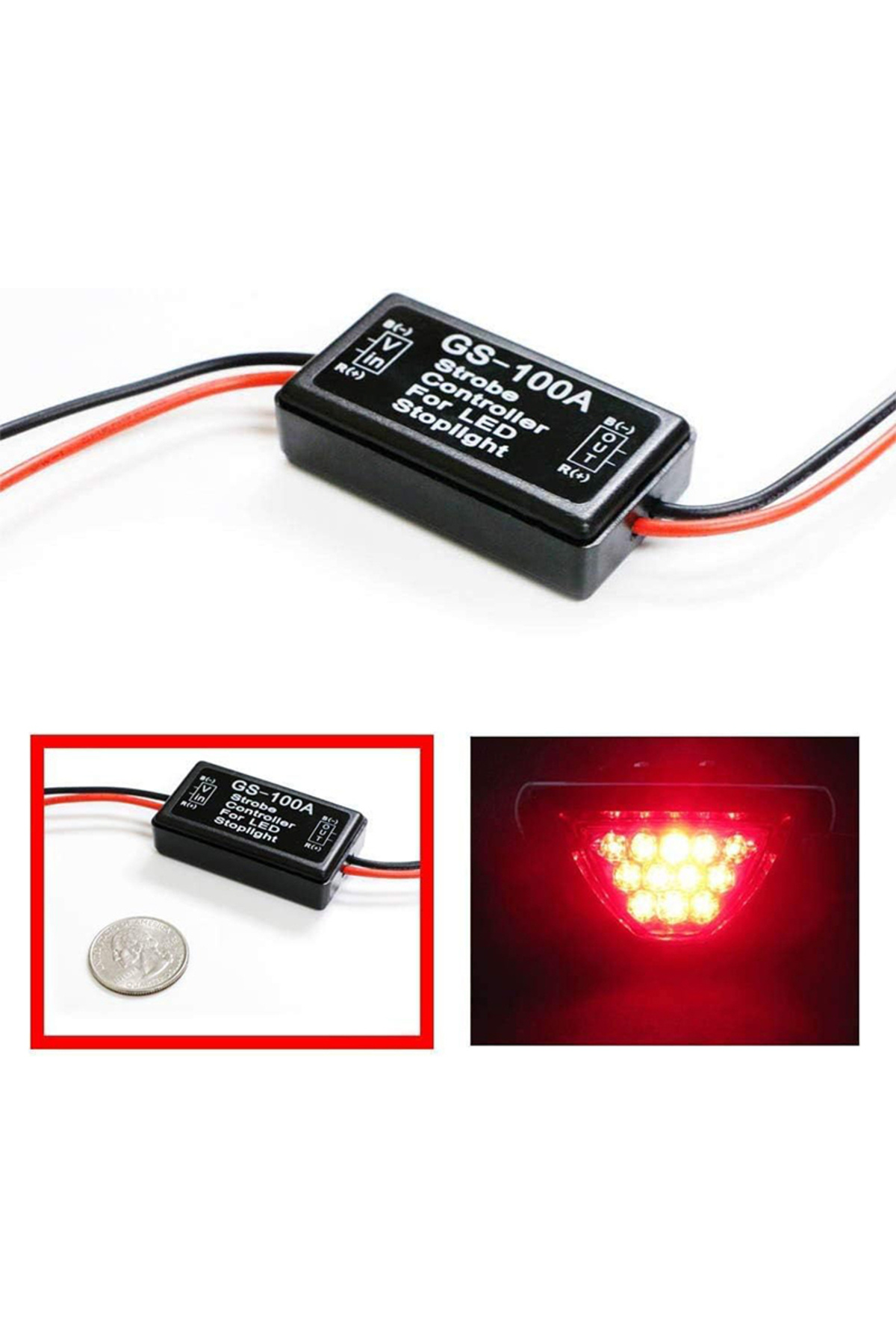 Choice-GS-100A Flash Strobe Controller Flasher Module For Car LED Brake Stop Light Lamp CD0102 12V/24V S... 3