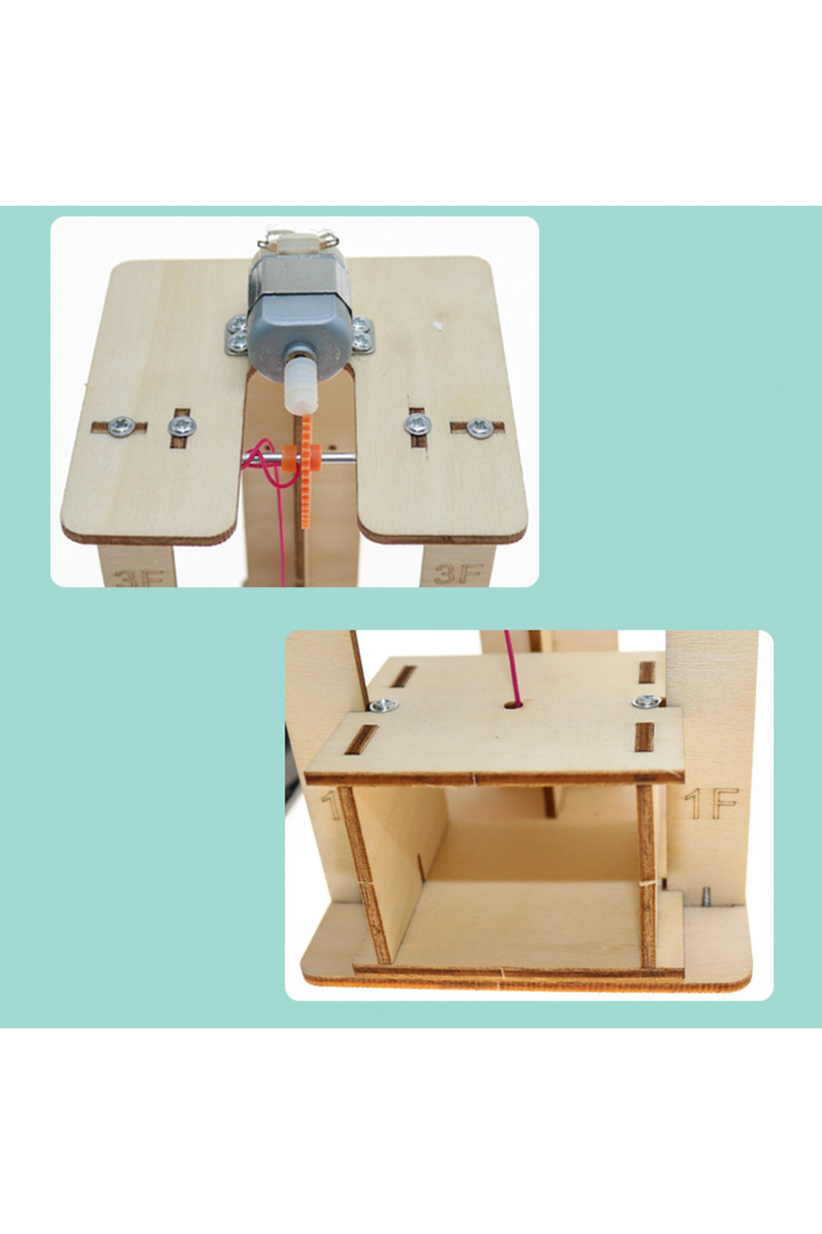 مجموعه مدل چوبی بالابر برقی کنترل‌ازراه-دور برای ساخت‌وساز شخصی، پروژه‌های علمی‌مدرسه، آزمایش و غیره…