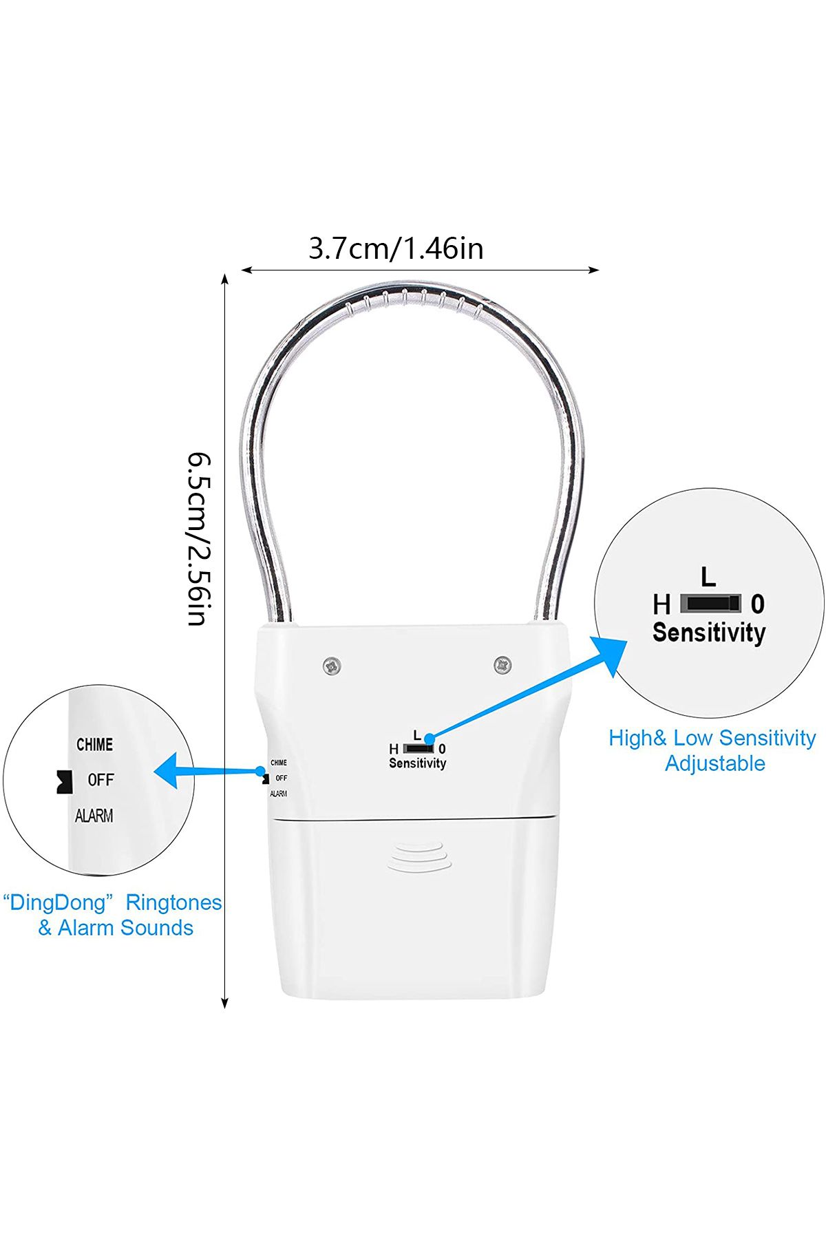 Choice-Door Handle Alarm 120dB with Adjustable Setting Portable Alarm Device Battery Powered for Family ... 6