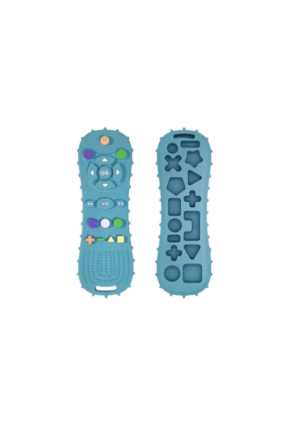 Choice-Blue Remote Silicone Baby Teether Chew Toys Remote Control Remote Game Controller Shape for Rodent T 1