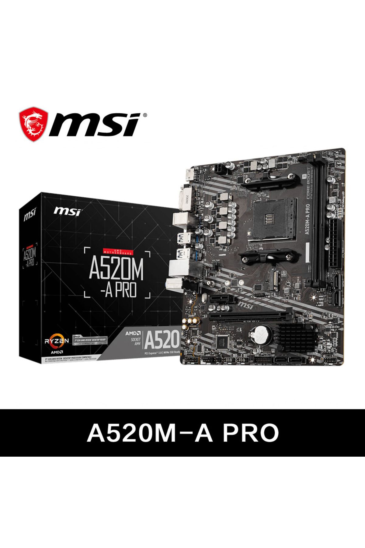 Choice-اللوحات الأم MSI AMD A520M-A PRO تدعم اللوحة الأم Ryzen CPU R3 R5 R7 5000 & 3000 Series 1