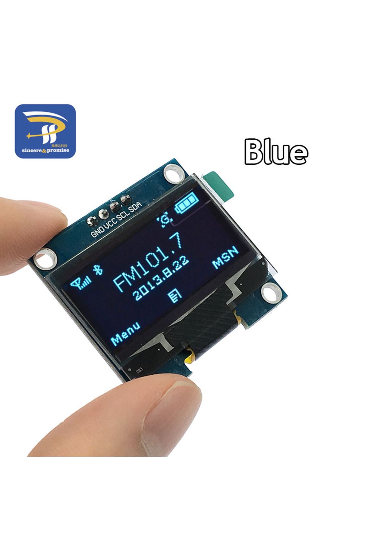 Choice-Blue 1pcs 1.3" Oled Module White And Blue Color Iic I2c 128x64 1.3 Inch Sh1106 Lcd Led Display Modul 1