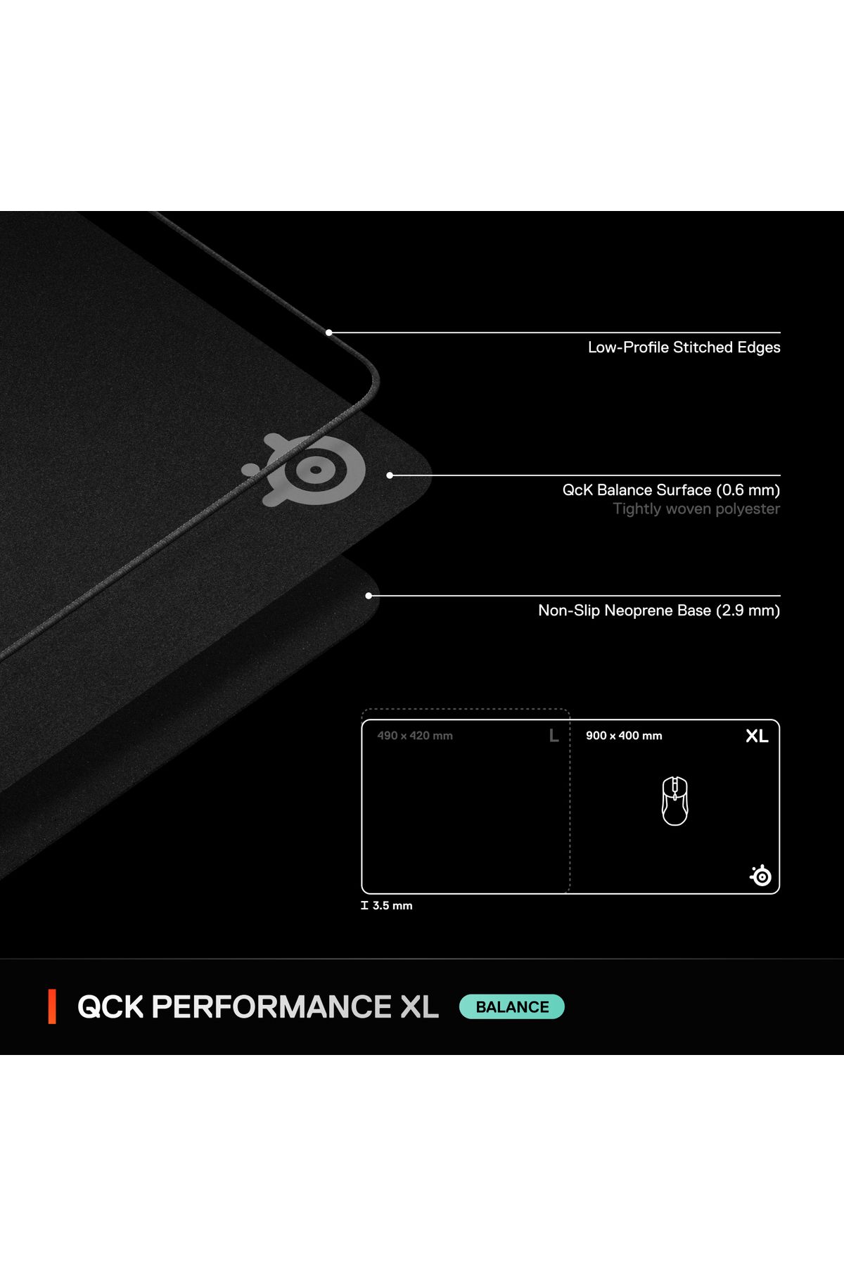 SteelSeries-Qck Xlarge Performance Balance Gaming Mouse Pad 7