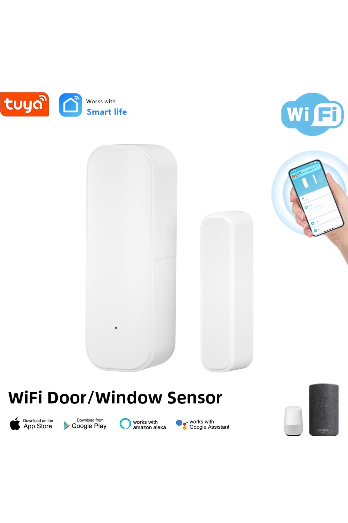 Choice-19JWT Tuya Wifi Door Sensor Window Entry Sensor Security Burglar Door Sensor Alarm Smart Life Magnet 1
