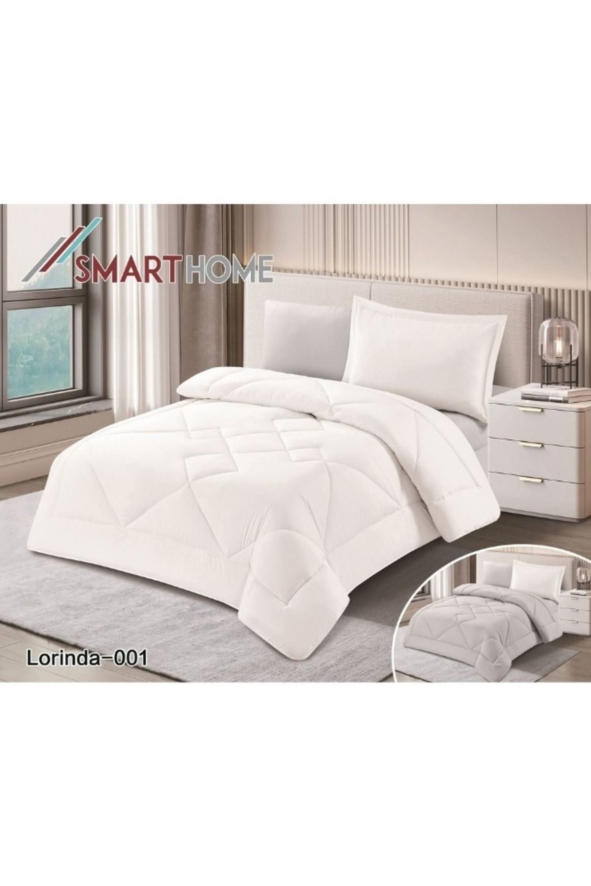 smart home-Comforter set, double-sided mattress consisting of 4 pieces, comforter 4 pieces, 100% microfiber 1