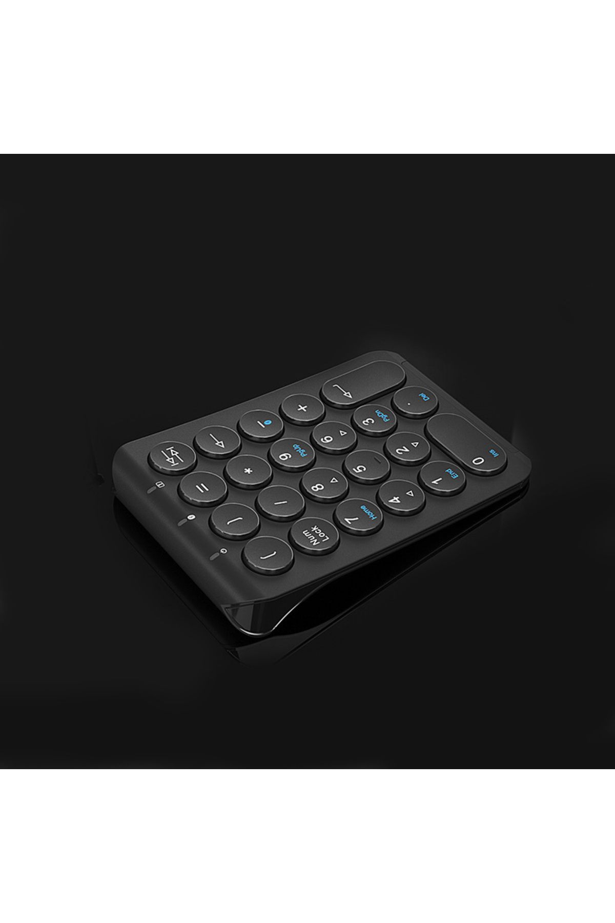Choice-Black Bow 22 Keys Wireless Number Pad Rechargeable Bluetooth Numeric Keypad Round Keycaps Numpad Num 1