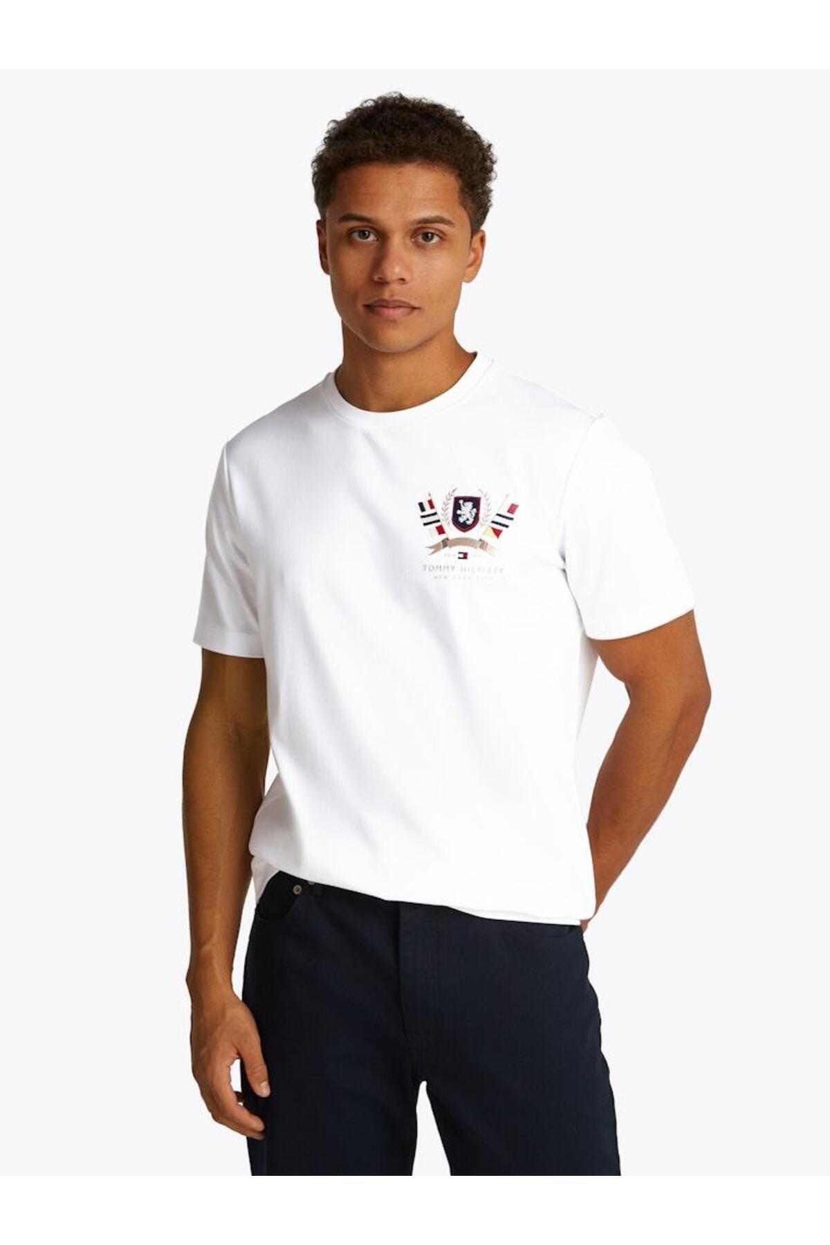 تامی هیلفیگر تی شرت تی شرتی مردانه HILFIGER CREST INTERLOCK TEE