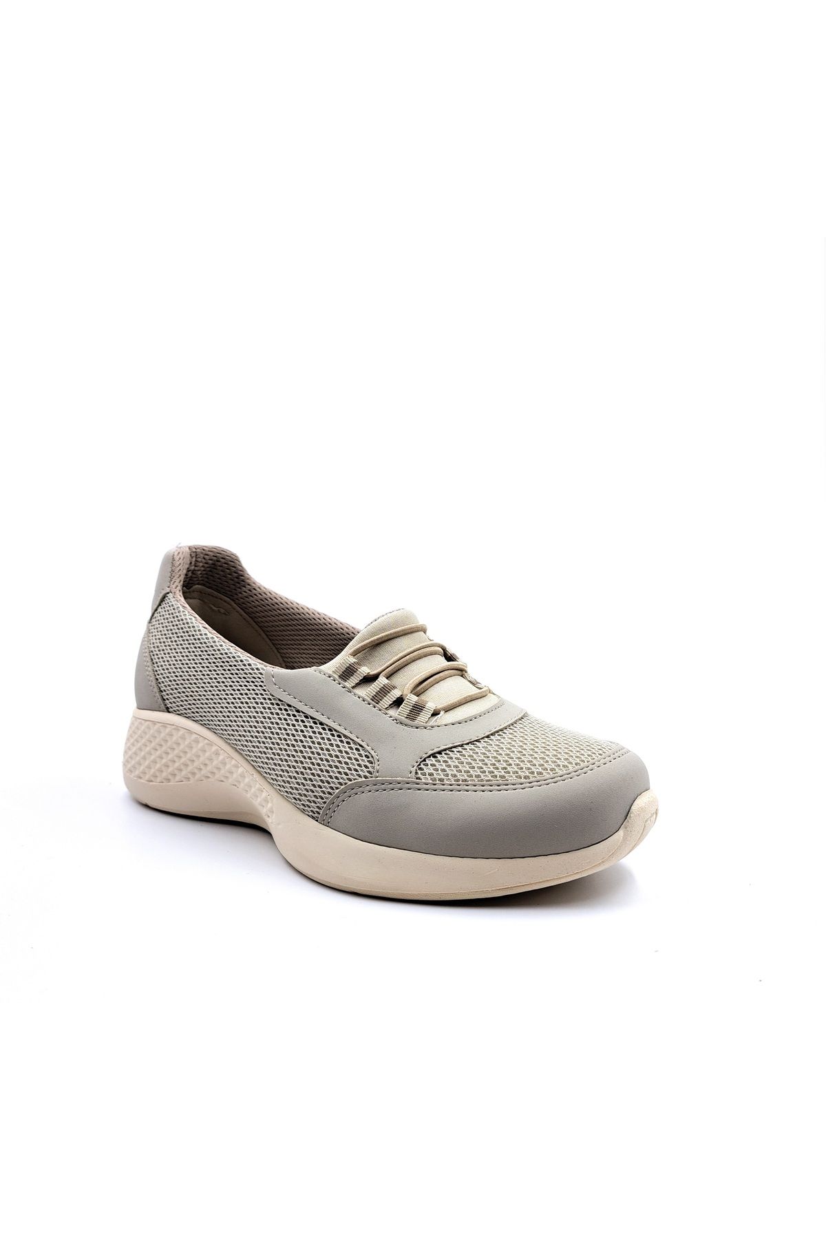 KİNG PAOLO-Pantofi casual de damă, bej, textil, cu talpă anatomică Krakers 3