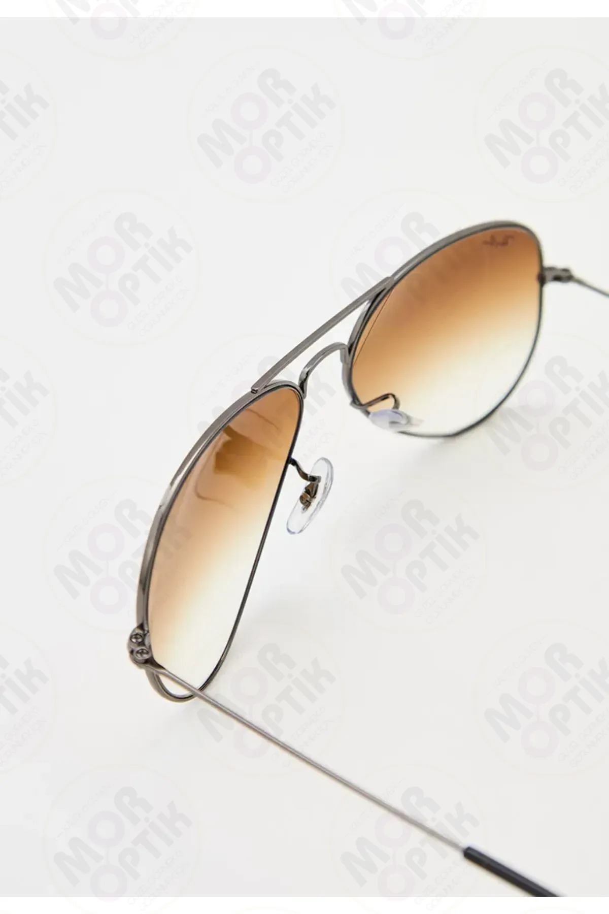 Ray-Ban-Purple Optical Rb3025 Aviator 004/51 (55 Small Size) Brown Gradient Drop Unisex 7