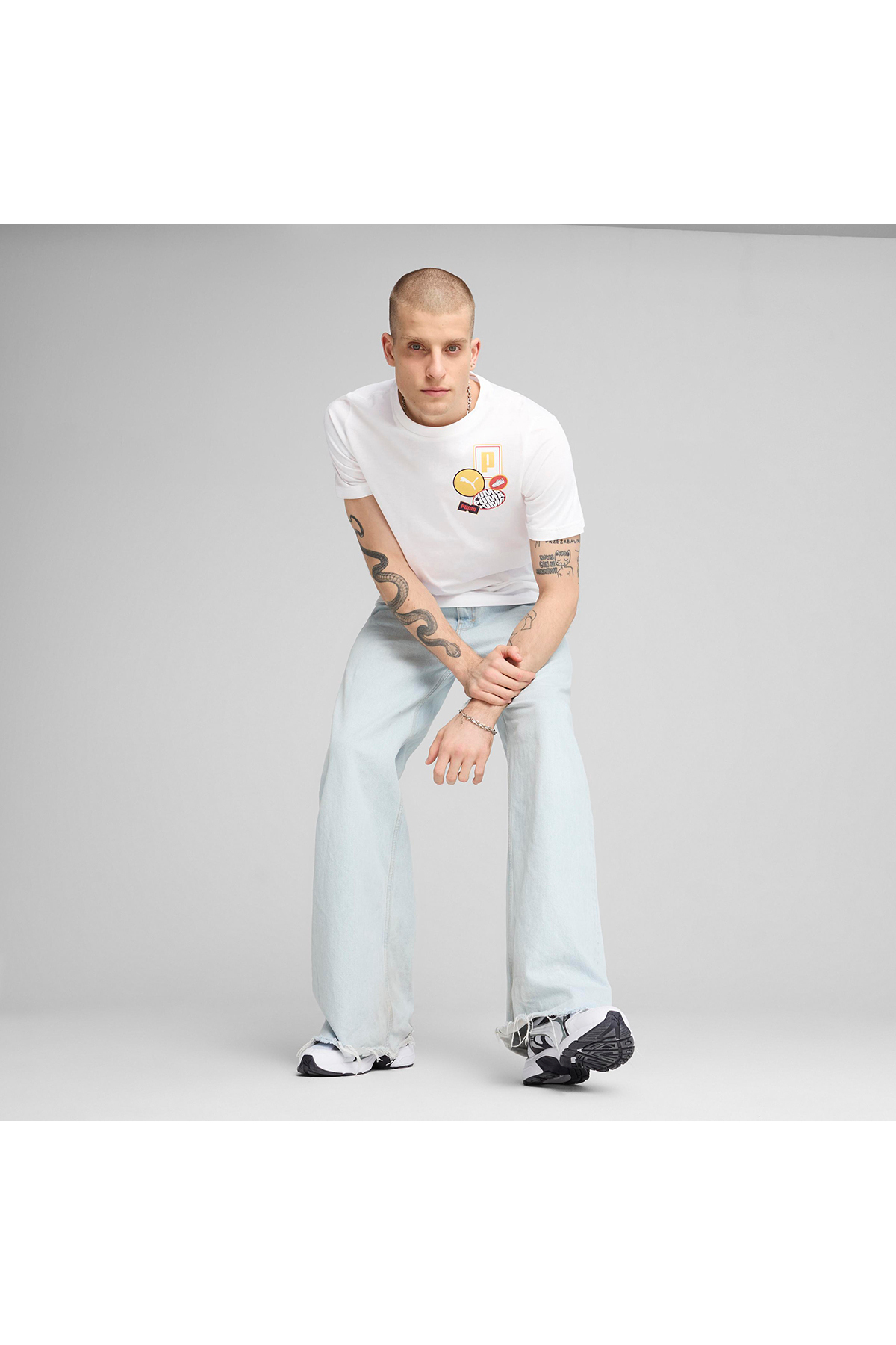 Puma Graphics Icon Unisex Beyaz Günlük Stil T-Shirt 68482902 görsel 3