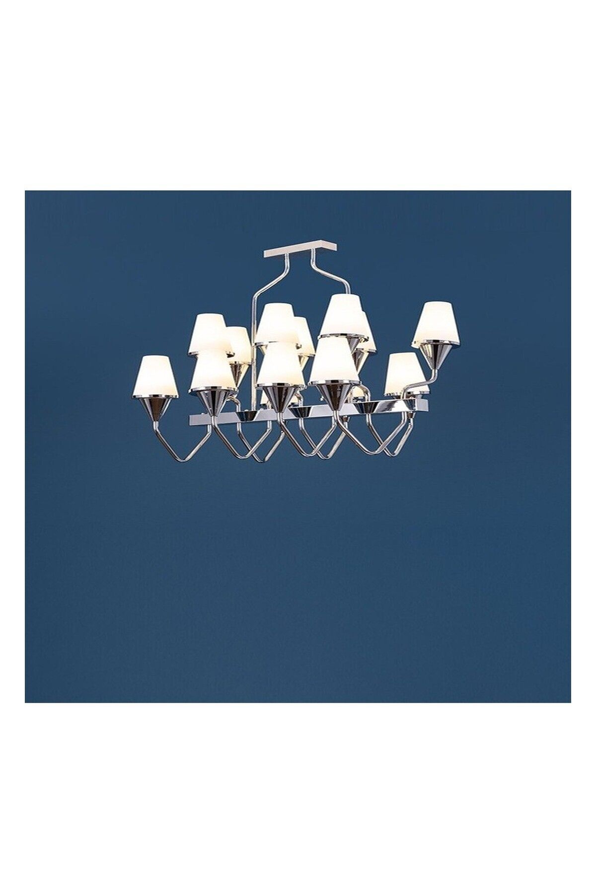 Bahar 14 Şapkalı Avize Krom - 6217