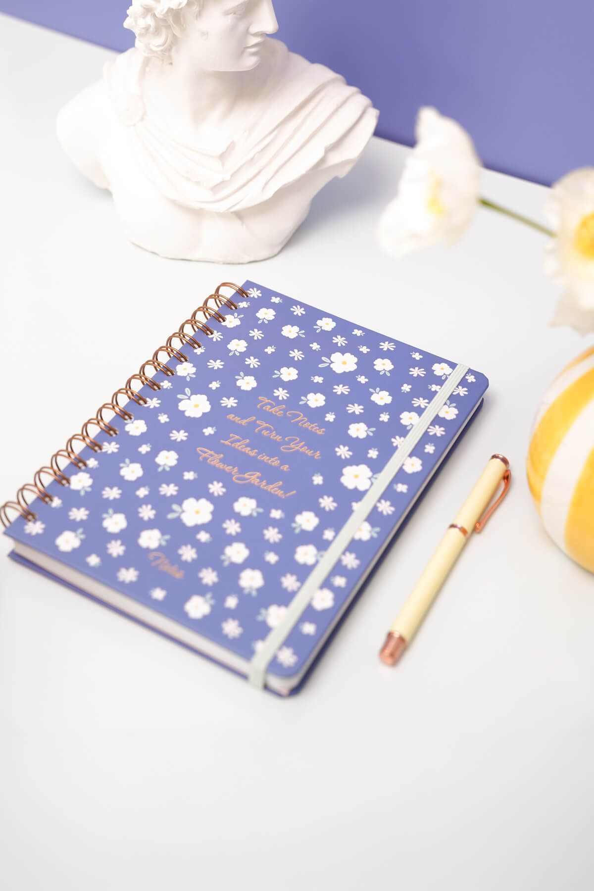 Matt Notebook-Blocnotes nedatat pe spirală elastic A5 15x21 cm 3