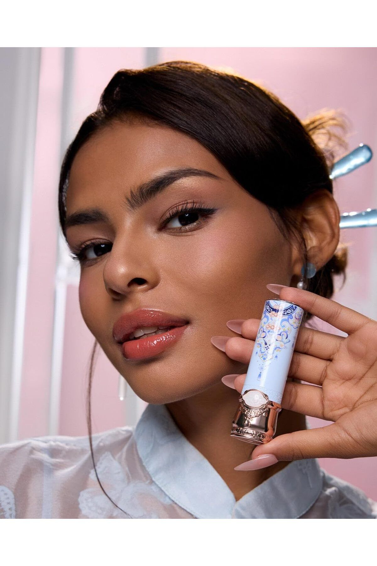 Flower Knows-Butterfly Cloud Collar Collection Glossy Lipstick, 0.12 oz./3.5 g (C01 Birchleaf Pear) 6