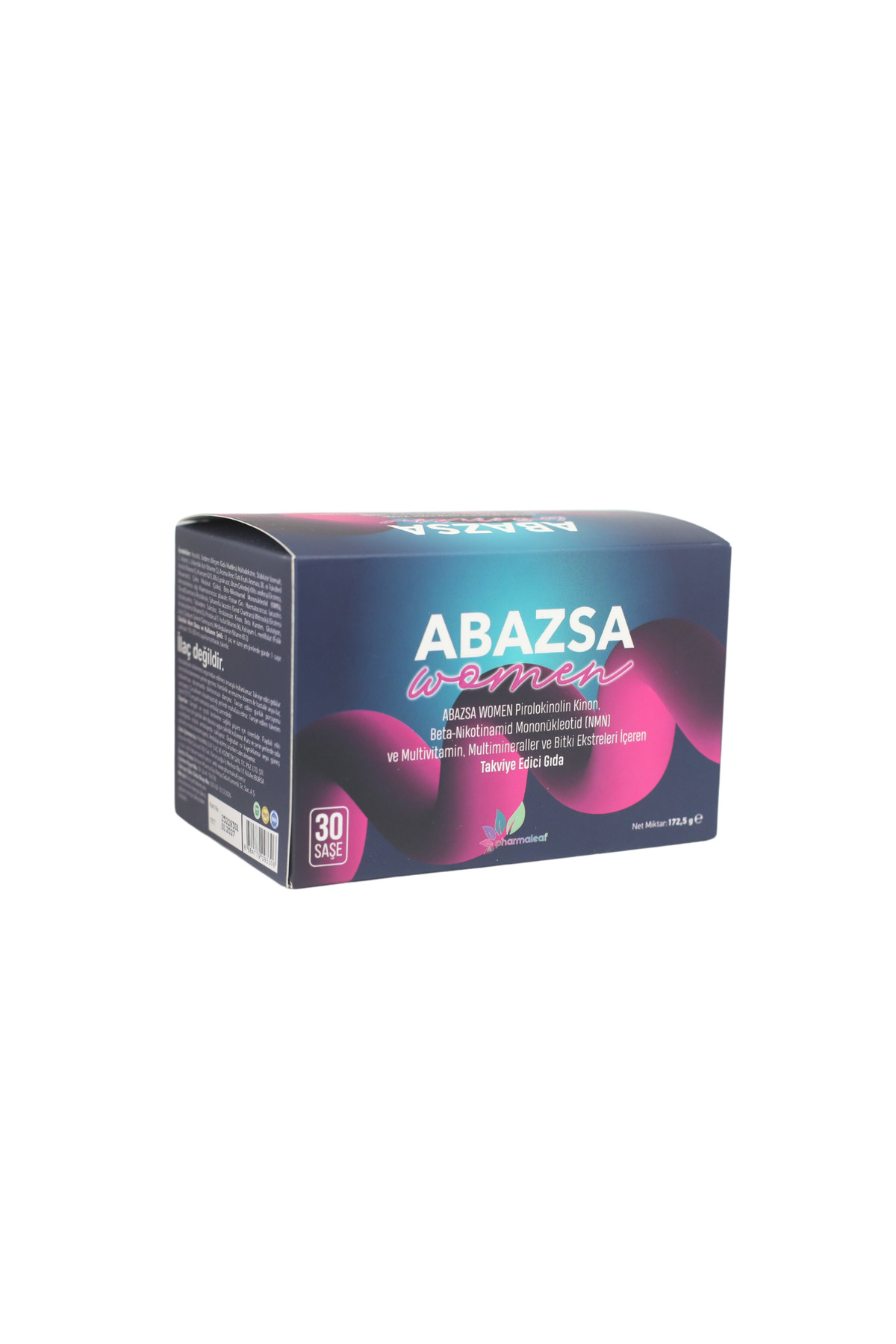 Abazsa Women 30 Saşe Vitamin C D Vitamini B12 İnositol Folik Asit Çinko E Vitamini Glutatyon NMN — Abazhaw — تصویر 6 از 7