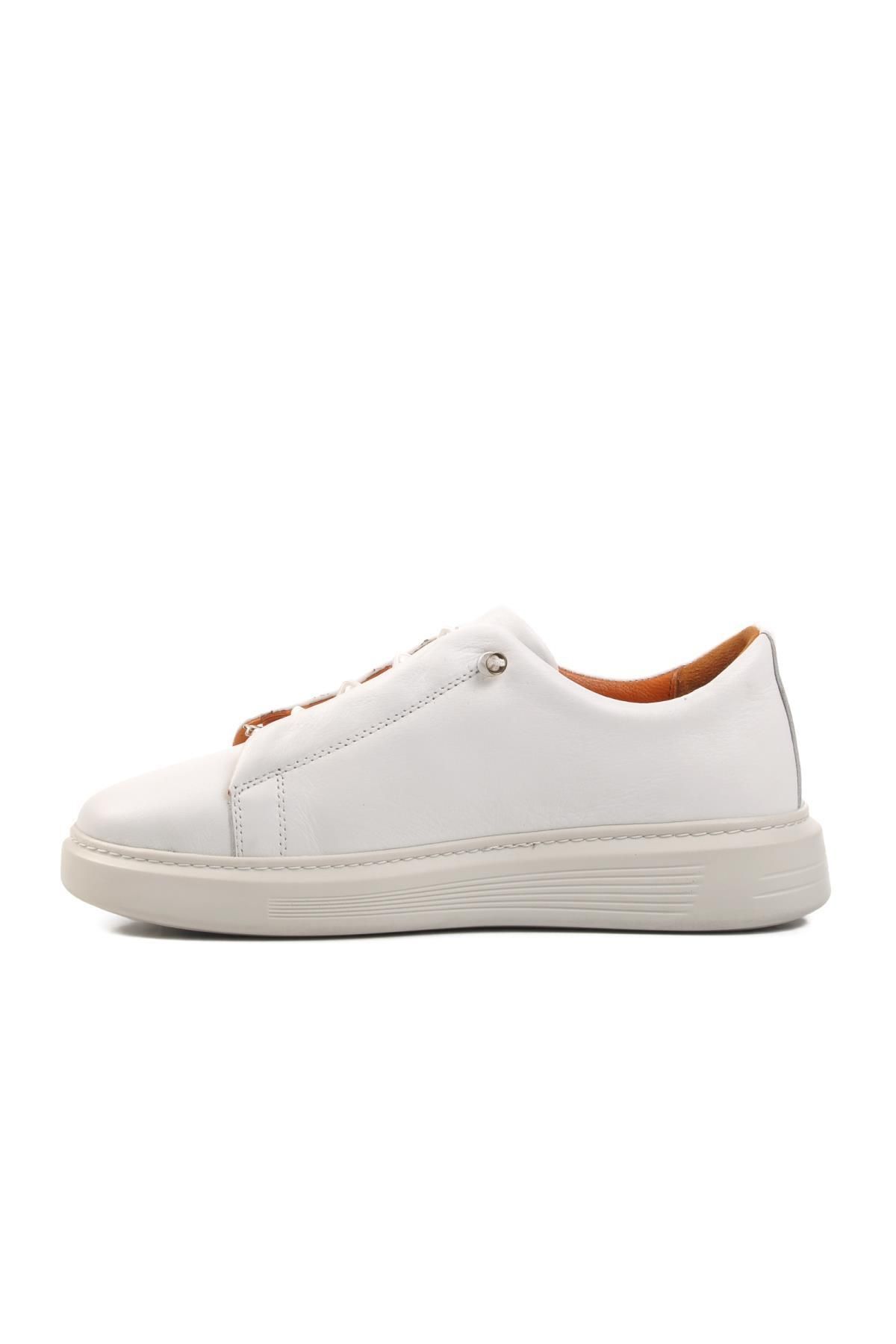 کفش های کژوال مردانه روزانه 62113 M سفید چرمی Pierre Cardin