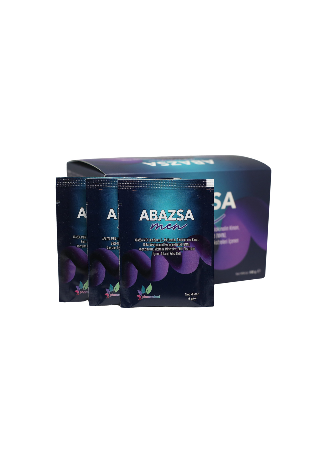 Abazsa Men 30 Saşe Vitamin C D Vitamini B12 Çinko Ginseng Resveratrol NMN Koenzim Q10 Takviye — ABAZSA — تصویر 7 از 7