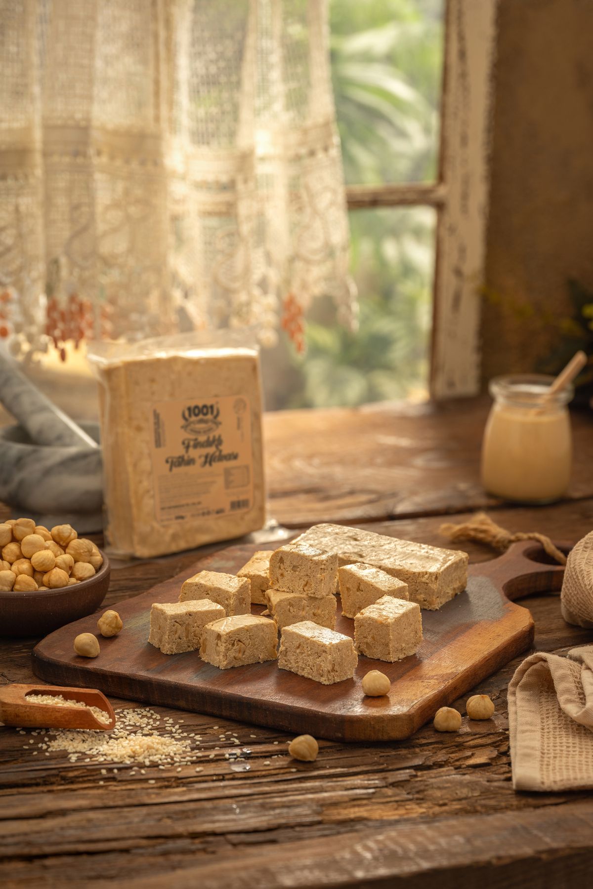 1001 Çiftliği Fındıklı Tahin Helvası 250gr Katkısız