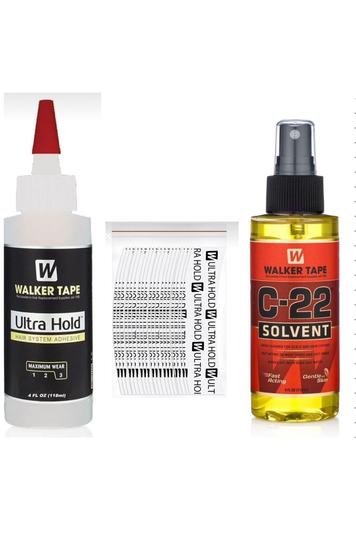 whisperpro Walker Tape Ultra Hold oval Bant 36 ad + Ultra Hold yapıştırıcı 118 ml + C22 Solvent 118 ml SET