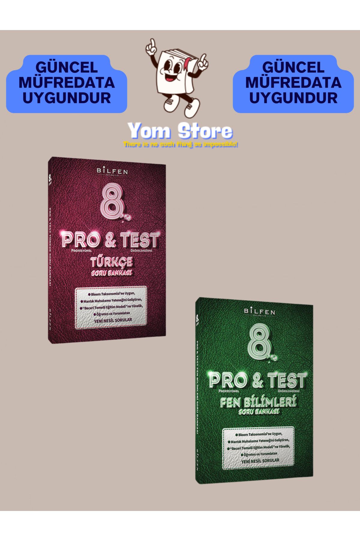 Bilfen Yayıncılık 8. Sınıf Pro Test Türkçe + Fen Bilimleri SET Soru Bankası