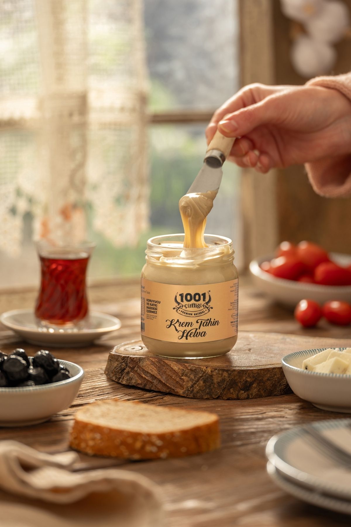 1001 Çiftliği Krem Tahin Helva 225gr Katkısız